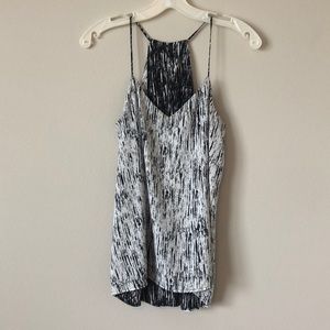 Black and white reversible tank top